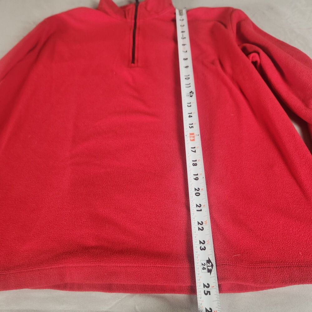 Lands’ End Red Fleece Quarter Zip Pullover Jacket Women’s Size L - Picture 4 of 10